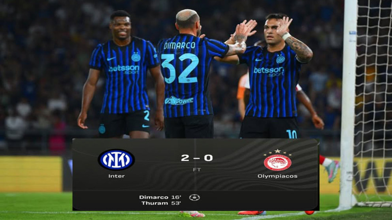 Hasil Inter Milan vs Olympiakos: Dimarco dan Thuram Antar Nerazzurri Menang 2-0