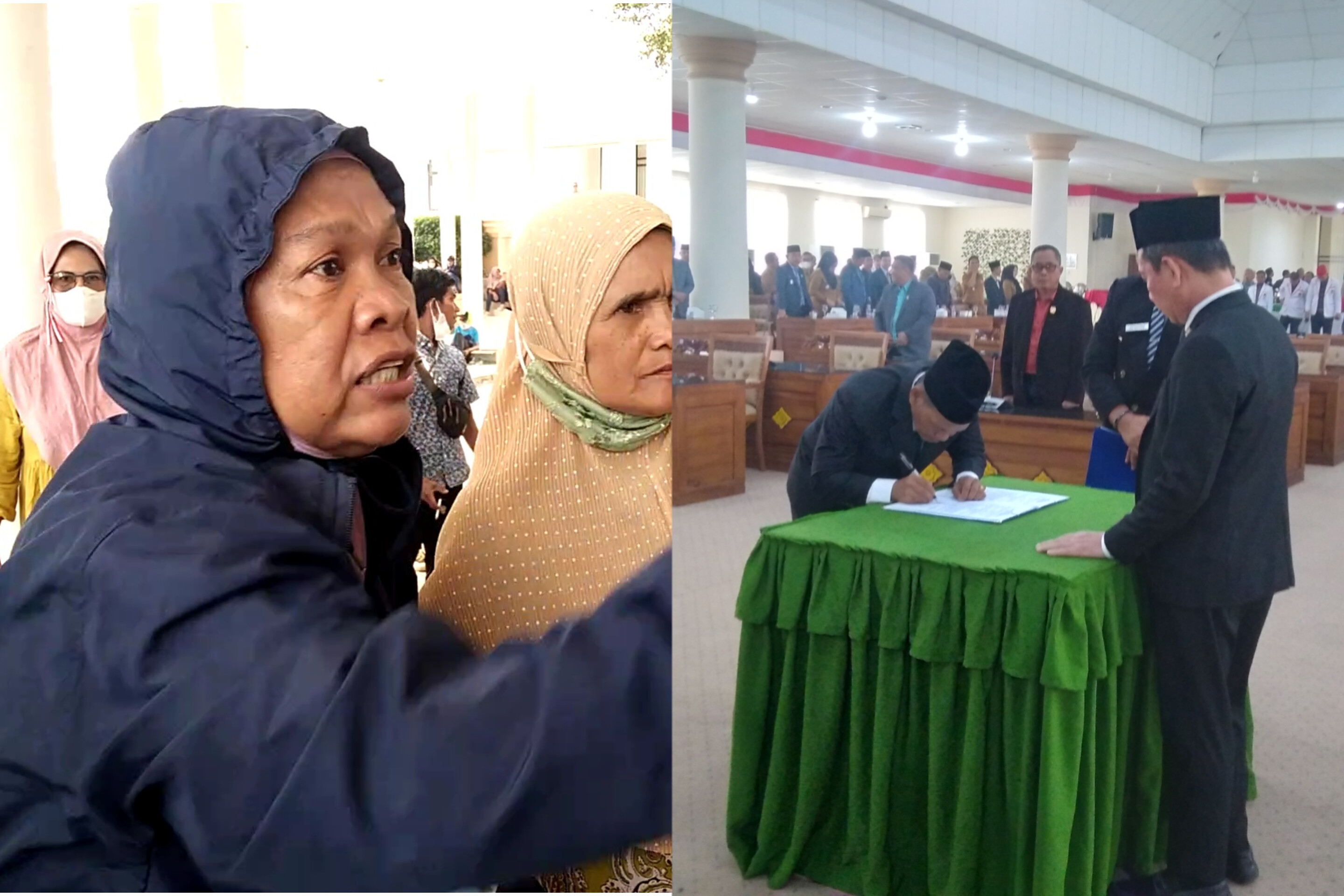 Pelantikan PAW Anggota DPRD Ogan Ilir Diwarnai Caci Maki Dan Hujatan Emak-Emak