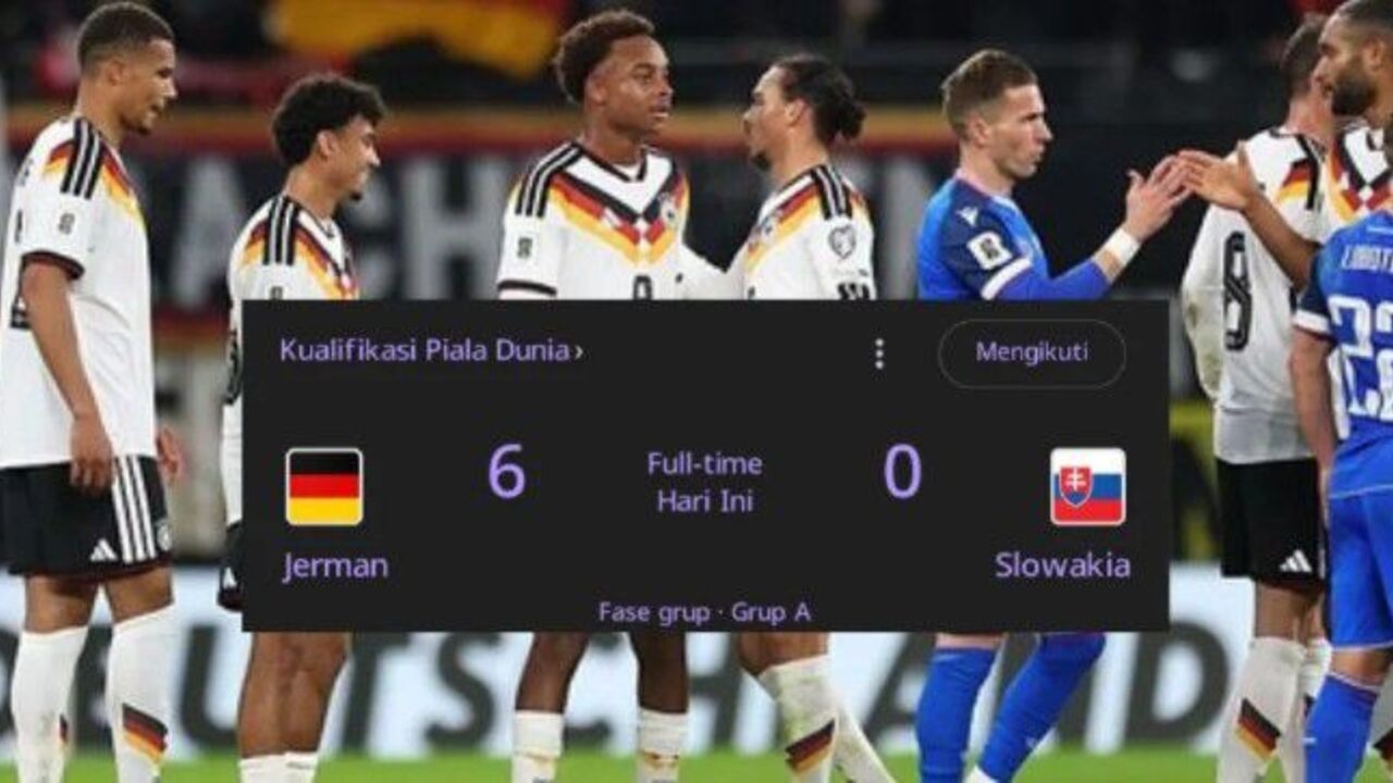 Hasil Kualifikasi Piala Dunia 2026: Jerman Menggila! Gulung Slovakia 6-0