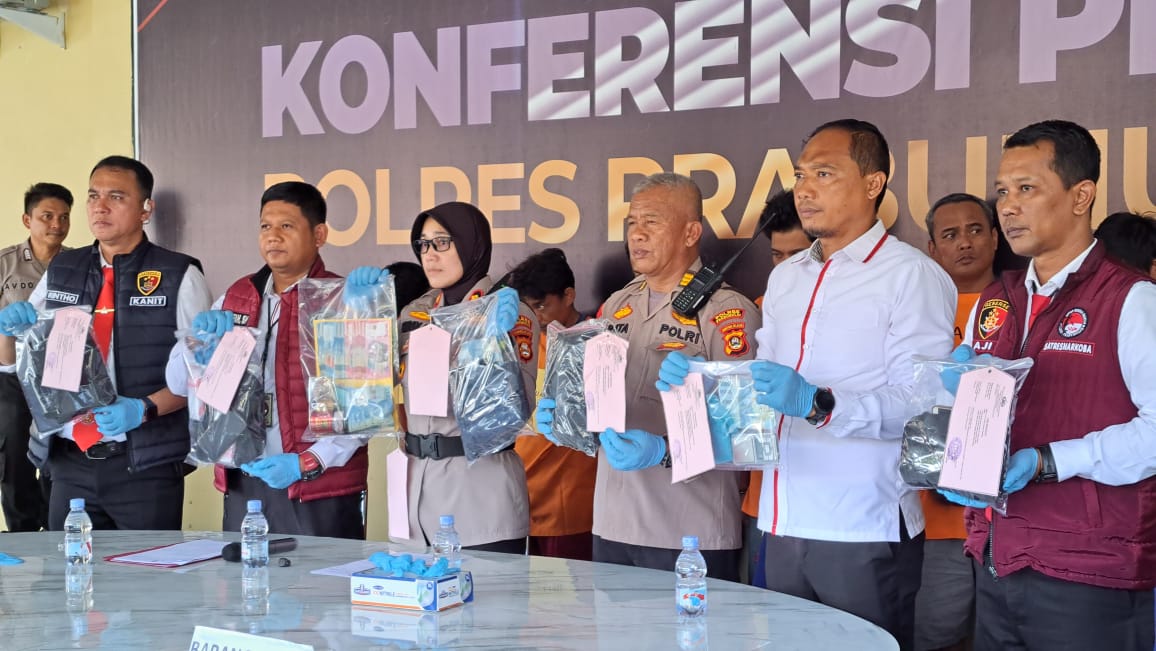 Polres Prabumulih Ungkap 7 Kasus Narkoba Sepanjang September 2025, 7 Tersangka dan 180 Gram Sabu Diamankan