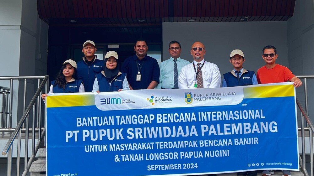 Pusri Berikan Bantuan Kemanusiaan untuk Papua Nugini