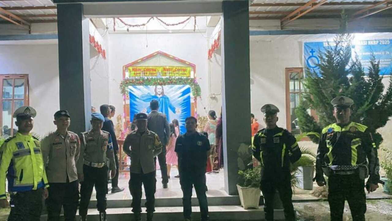 Polres OKU Fokus Pengamanan 32 Gereja Pada Perayaan Natal 2025