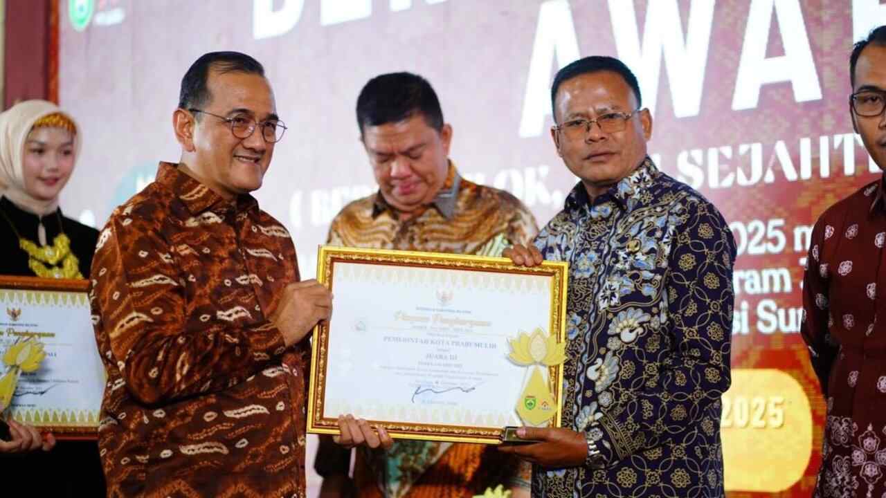 Pemkot Prabumulih Boyong Dua Penghargaan Tingkat Provinsi Sumsel di Ajang BERES Award 2025