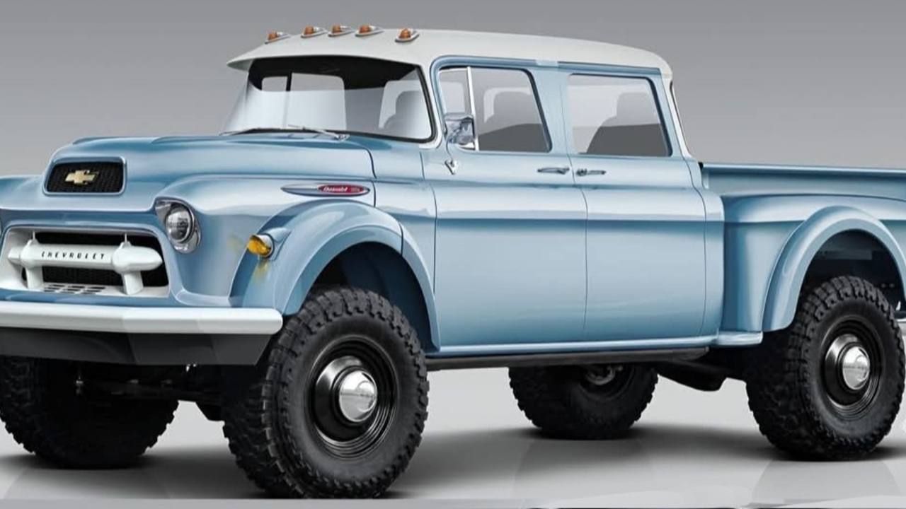 Truk Pikap Chevrolet 1957 dengan Kabin 6 Penumpang: Legenda Langka di Dunia Otomotif.