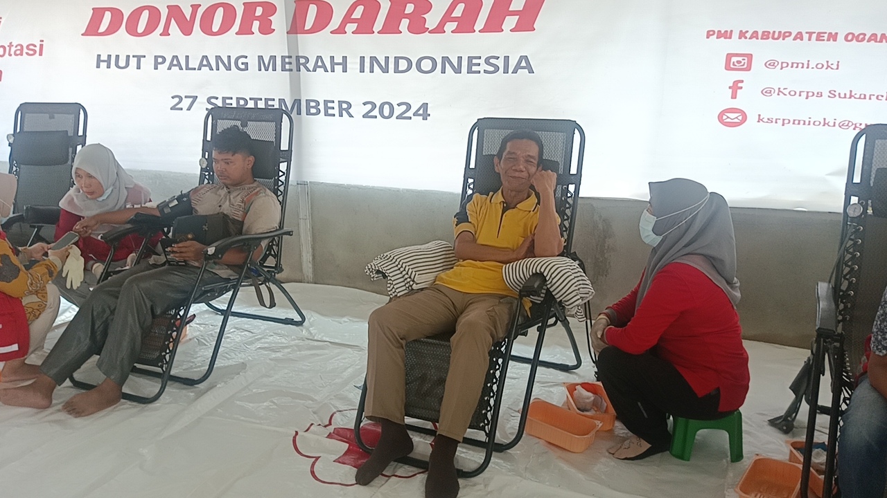 PMI OKI Peringati HUT ke-79 : Targetkan Pengumpulan Darah Hingga 50 Kantong!