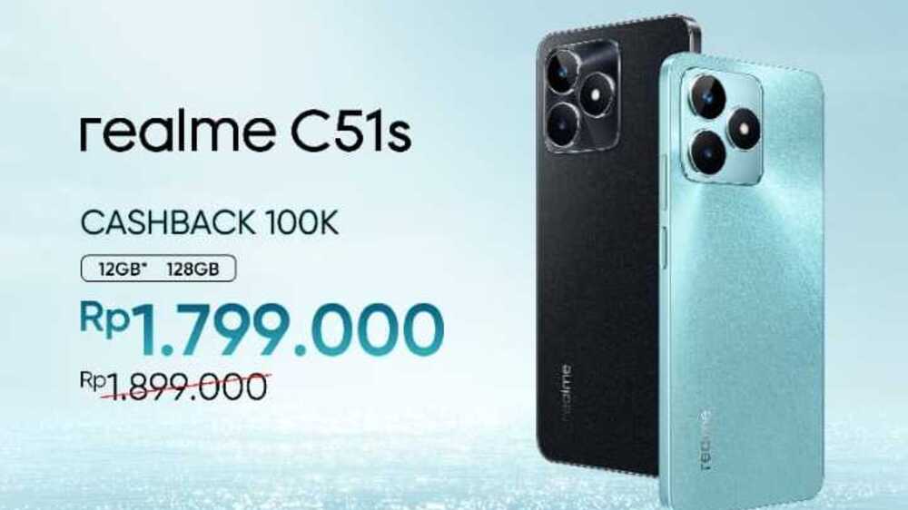  realme C51s harga yang lebih menarik yakni Rp1.799.000