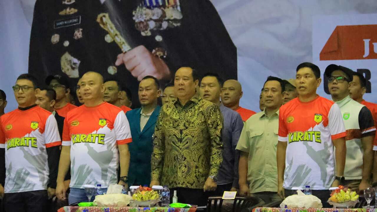 Wagub Cik Ujang Buka Kejuaraan Karate Piala Kapolda Sumsel 2026.