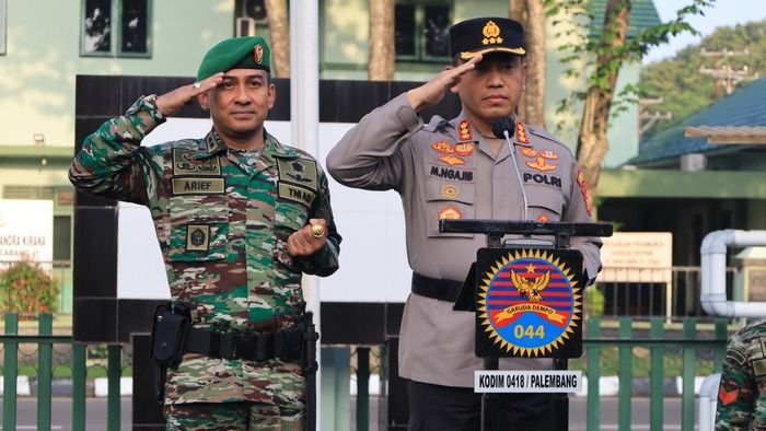 Apel Bersama, TNI-POLRI di Palembang Tingkatkan Sinergitas