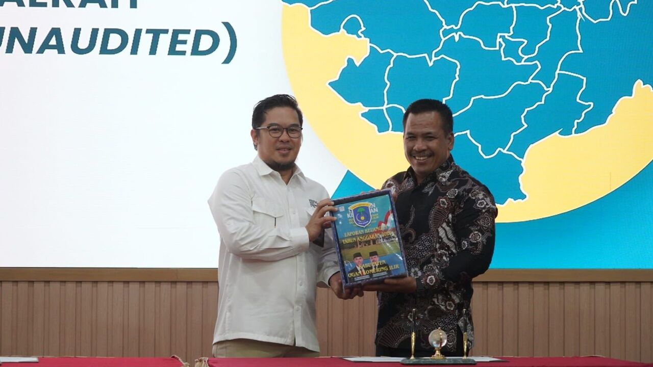 Serahkan LKPD 2025, Pemkab OKI Harap Pertahankan WTP ke 15 Kali