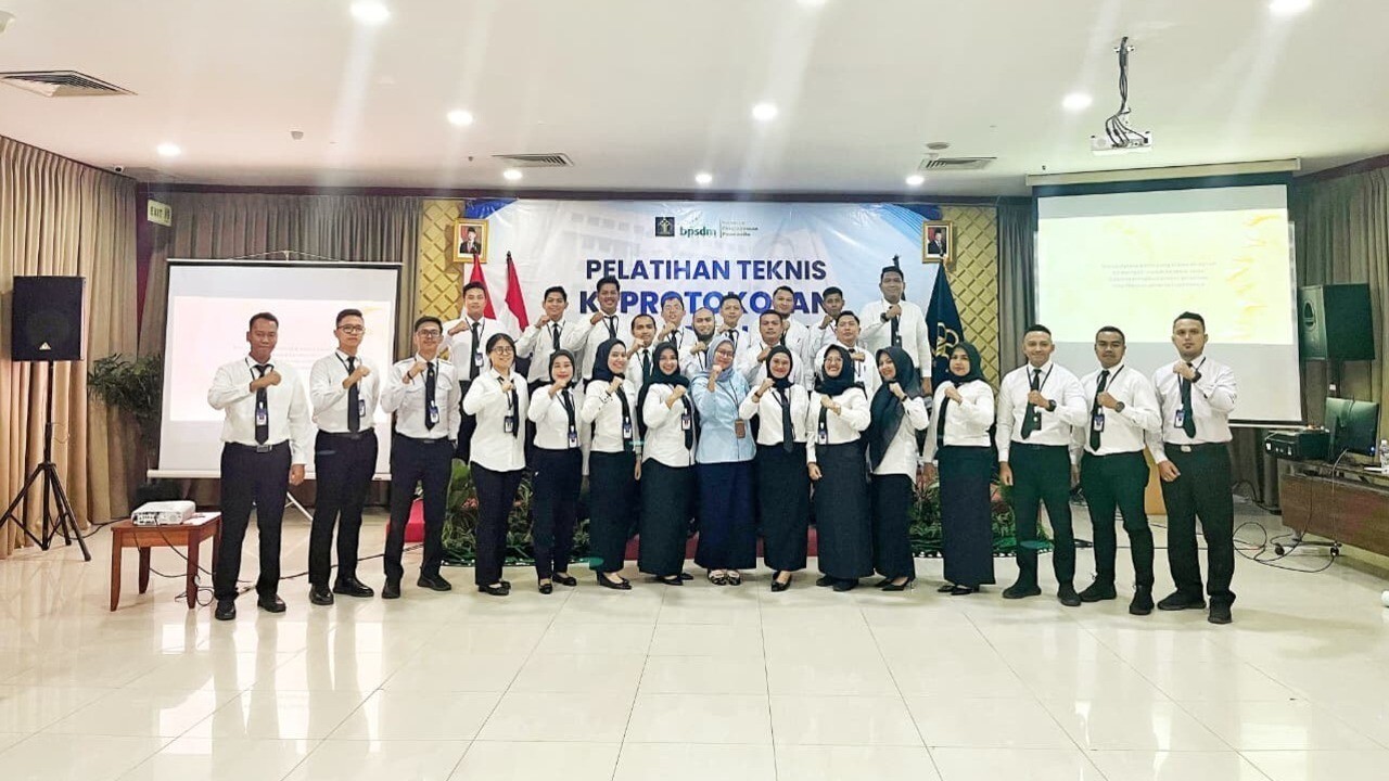 Perkuat SDM Keprotokolan, Kanwil Kemenkum Sumsel Ikuti Pelatihan Teknis Metode Blended Learning