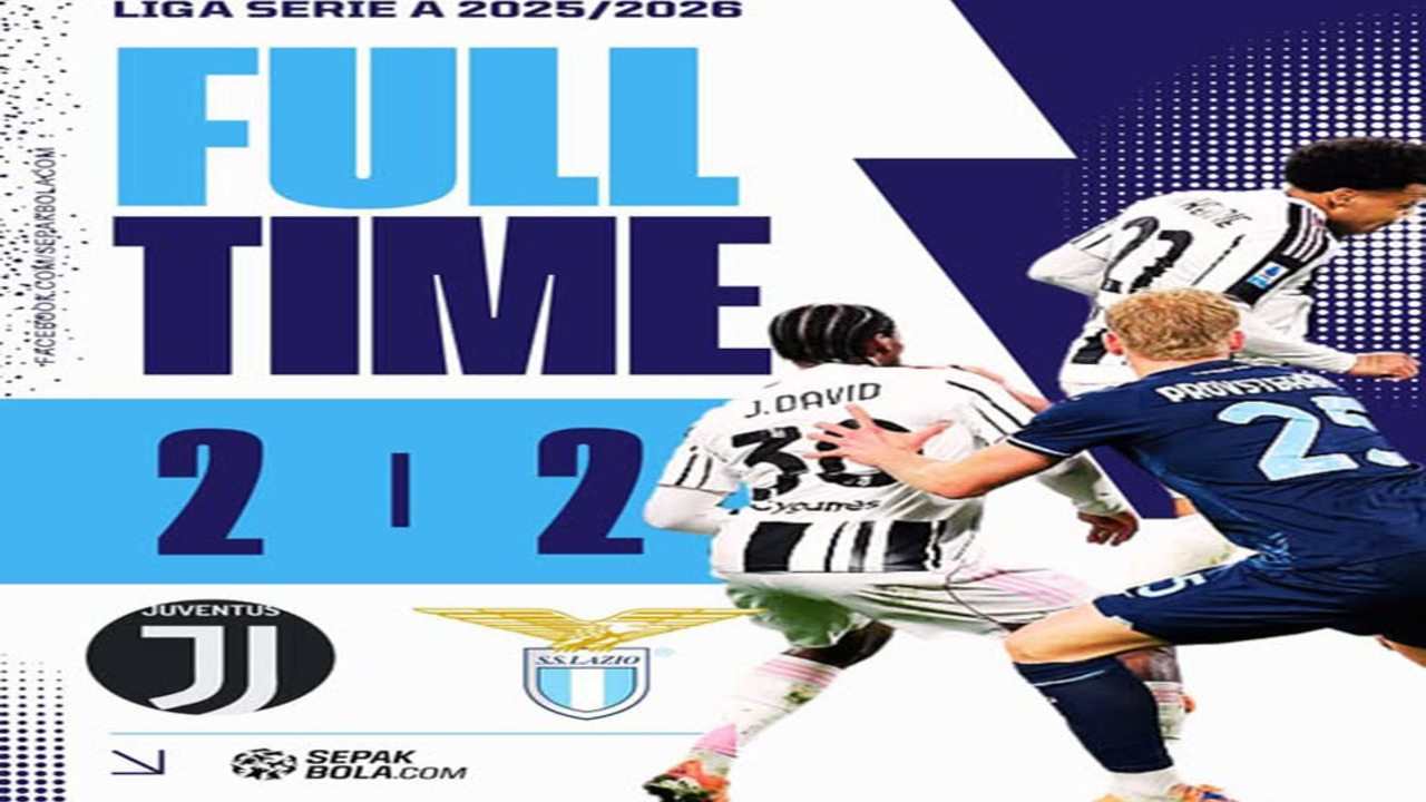 Hasil Juventus vs Lazio : Juventus Bangkit dari Ketertinggalan,Tahan Lazio 2-2 di Detik Akhir