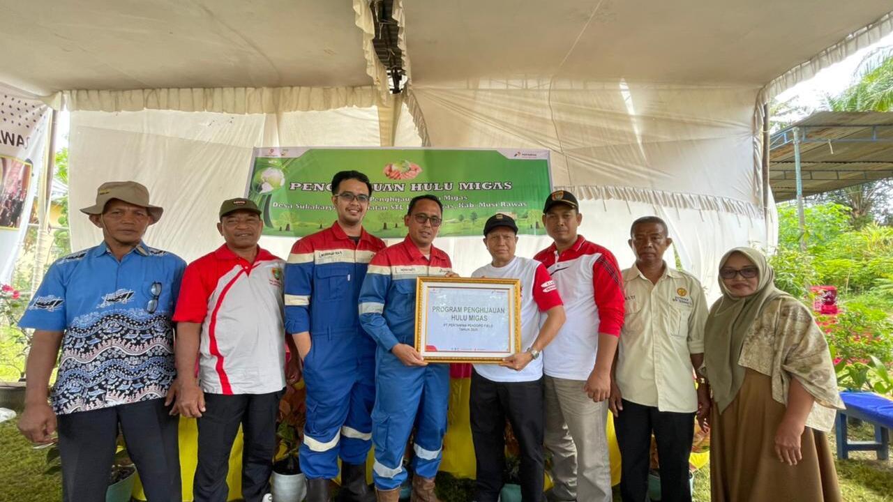 Pertamina EP Pendopo Field Tanam 2.000 Pohon Pinang Betara di Musi Rawas