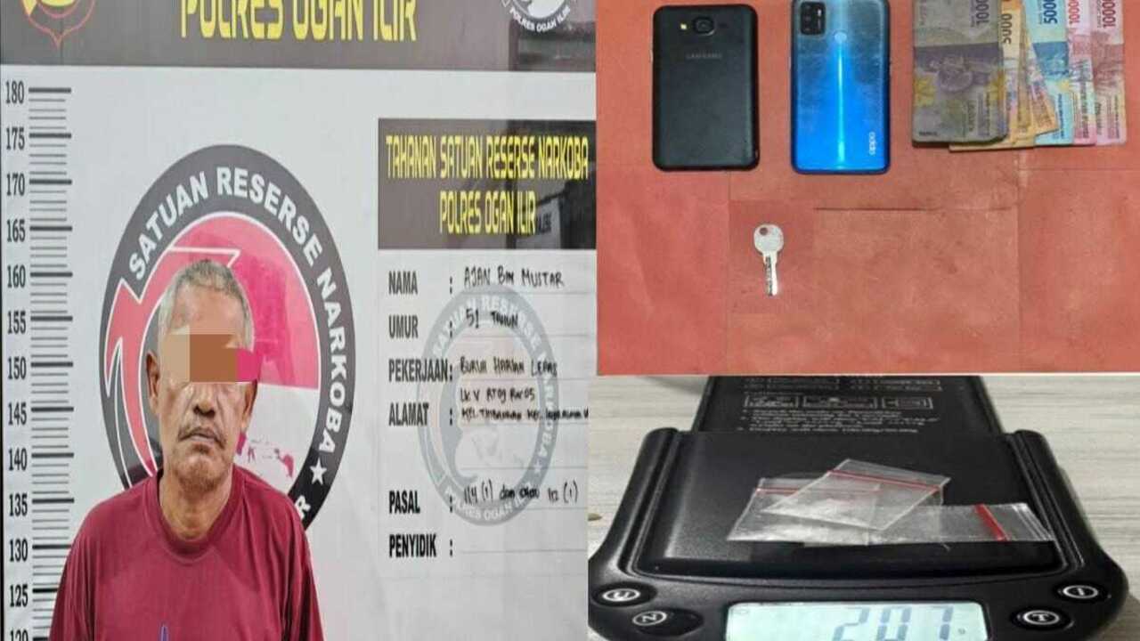 Pengedar Sabu Ditangkap di Timbangan, Polisi Sita Tiga Paket dan Dua Ponsel
