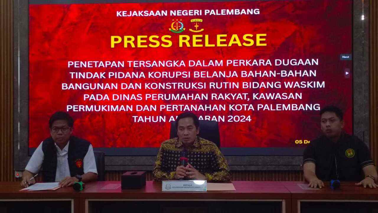 Eks Kadis Perkimtan Kota Palembang dan Dirut CV Ditahan Jaksa, Rugikan Negara Rp1,6 Milyar, Ini Dia kasusnya