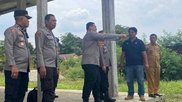 Kapolres OKU Cek Lokasi Pembangunan Dapur Umum MBG