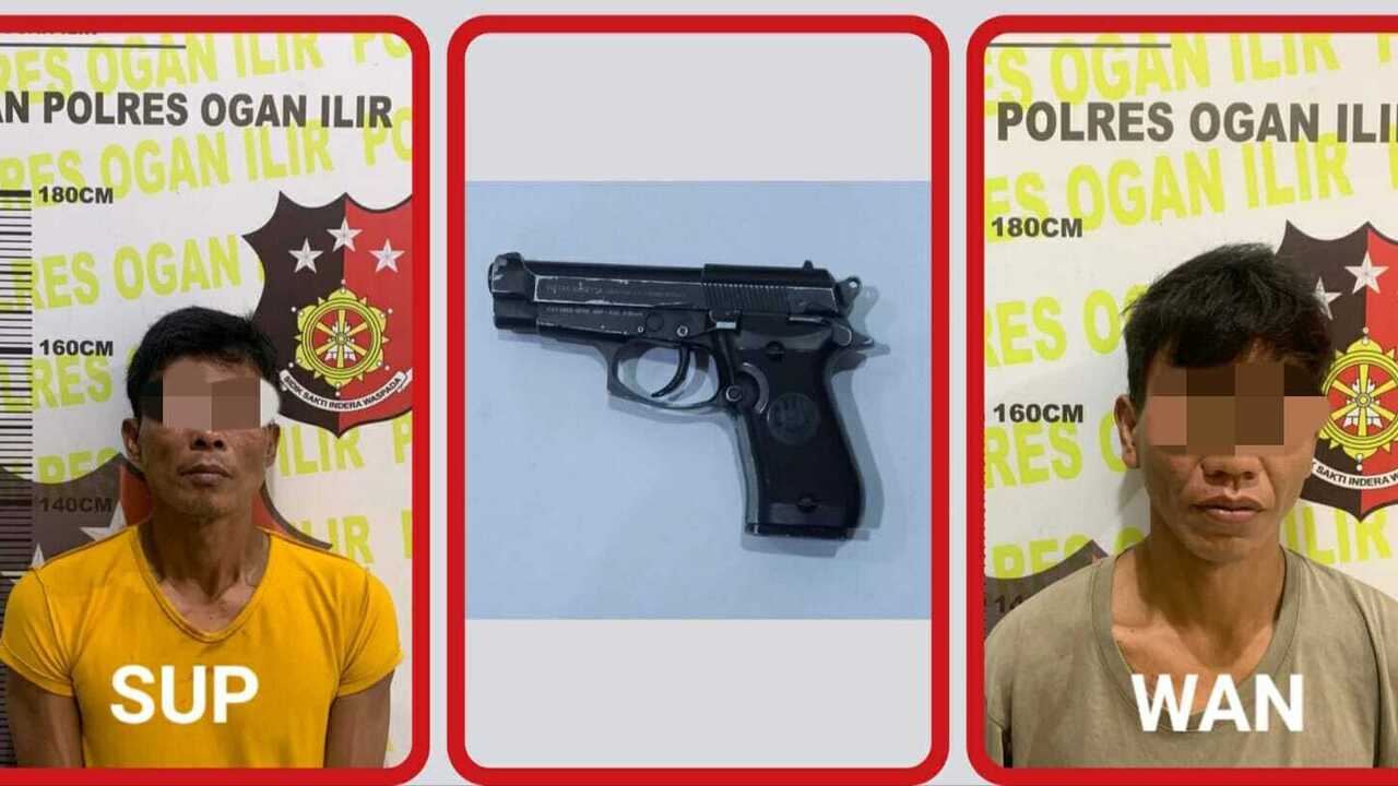 Curi Tas Selempang Berisi Air Sofgan Bareta M84, Dua pria di Ogan Ilir Ini Diamankan Polisi