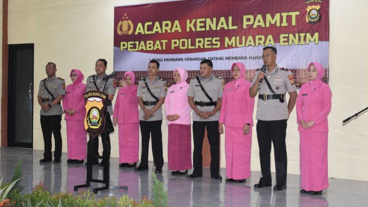 Lima Perwira Polres Muara Enim Dimutasi