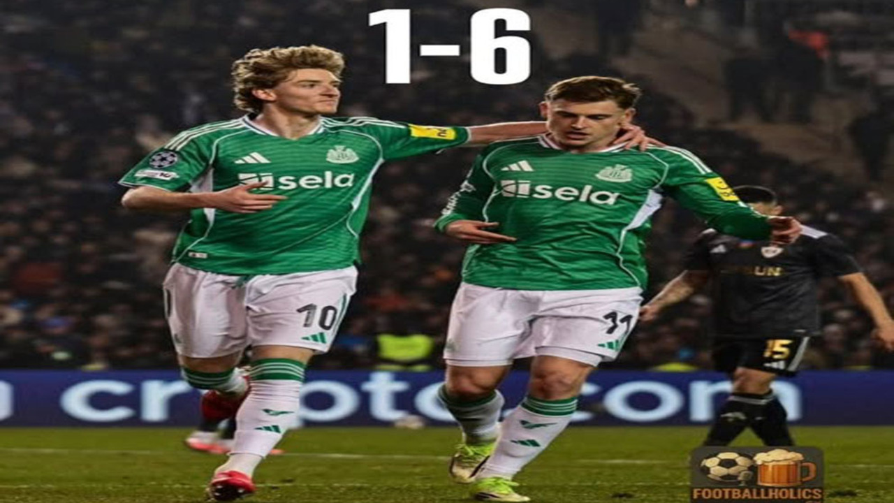 Hasil Qarabag 1-6 Newcastle United: The Magpies Hampir Kunci Tiket 16 Besar.