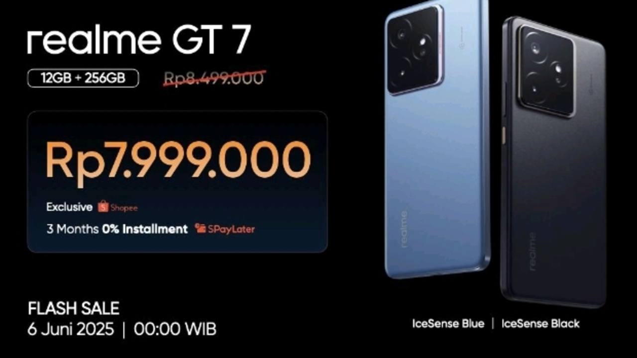 Realme GT 7 Resmi Hadir di Indonesia: Baterai Titan 7000mAh, Chipset Dimensity 9400e, dan Teknologi AI Canggih