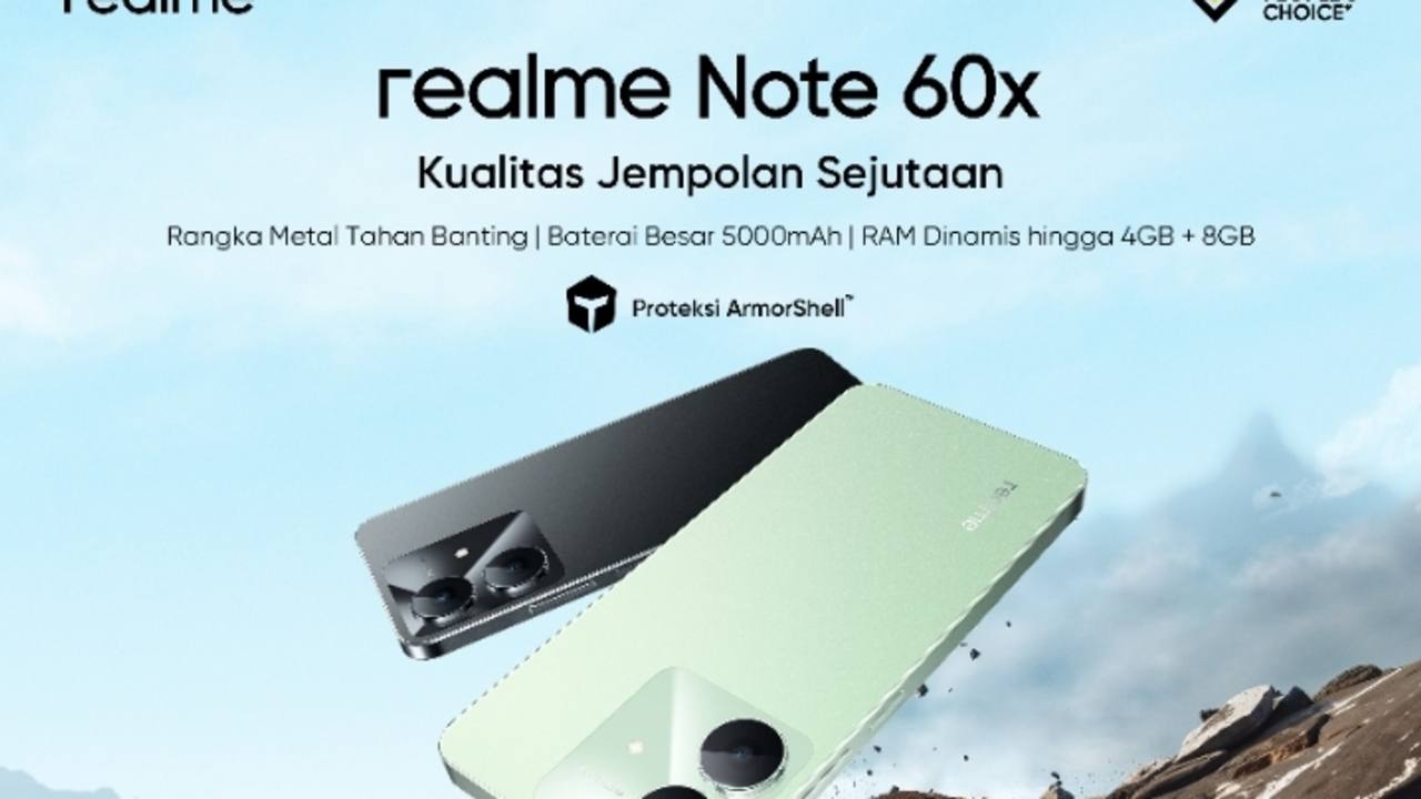 Realme Note 60x : Smartphone Tangguh dengan ArmorShell Protection