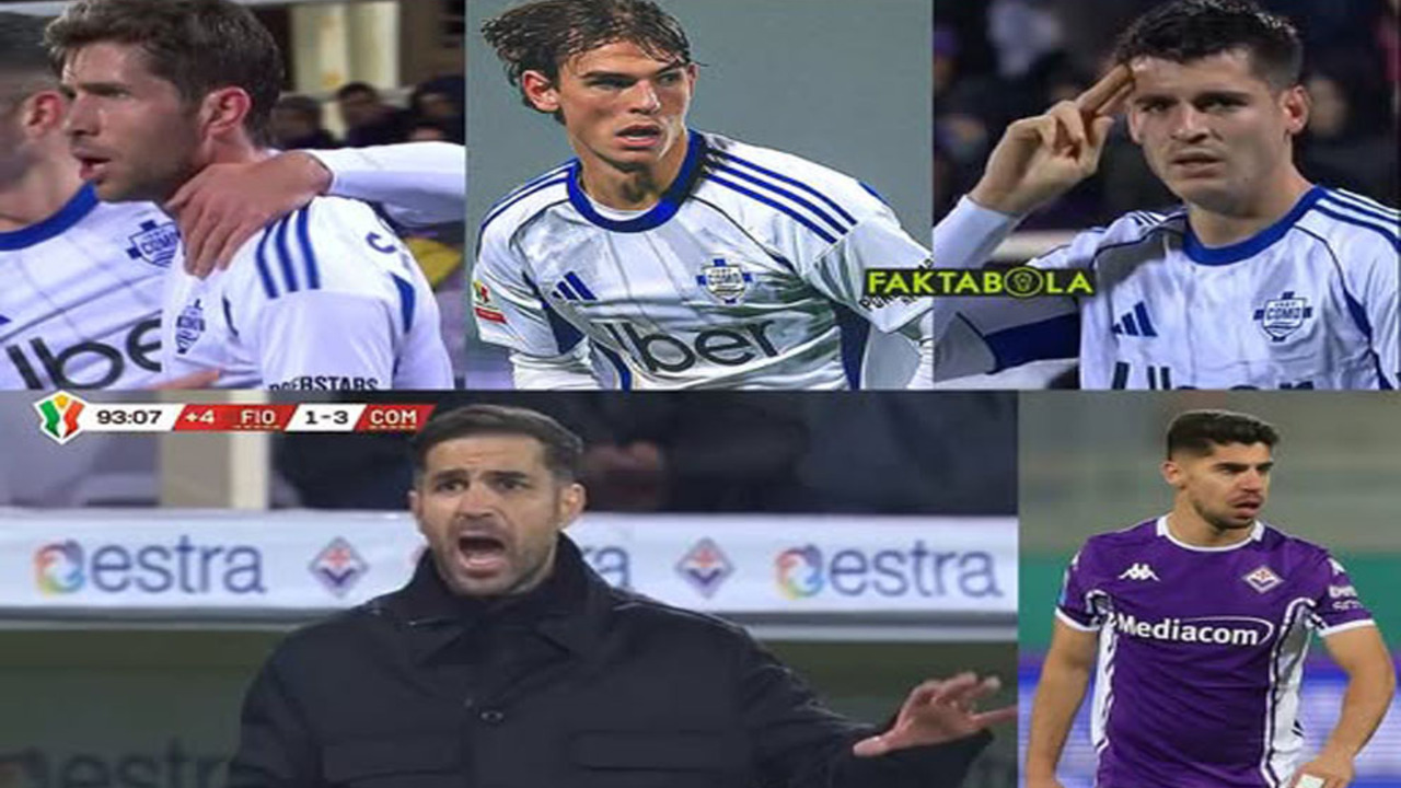 Hasil Como vs Fiorentina 3-1: Como Comeback Singkirkan Fiorentina.