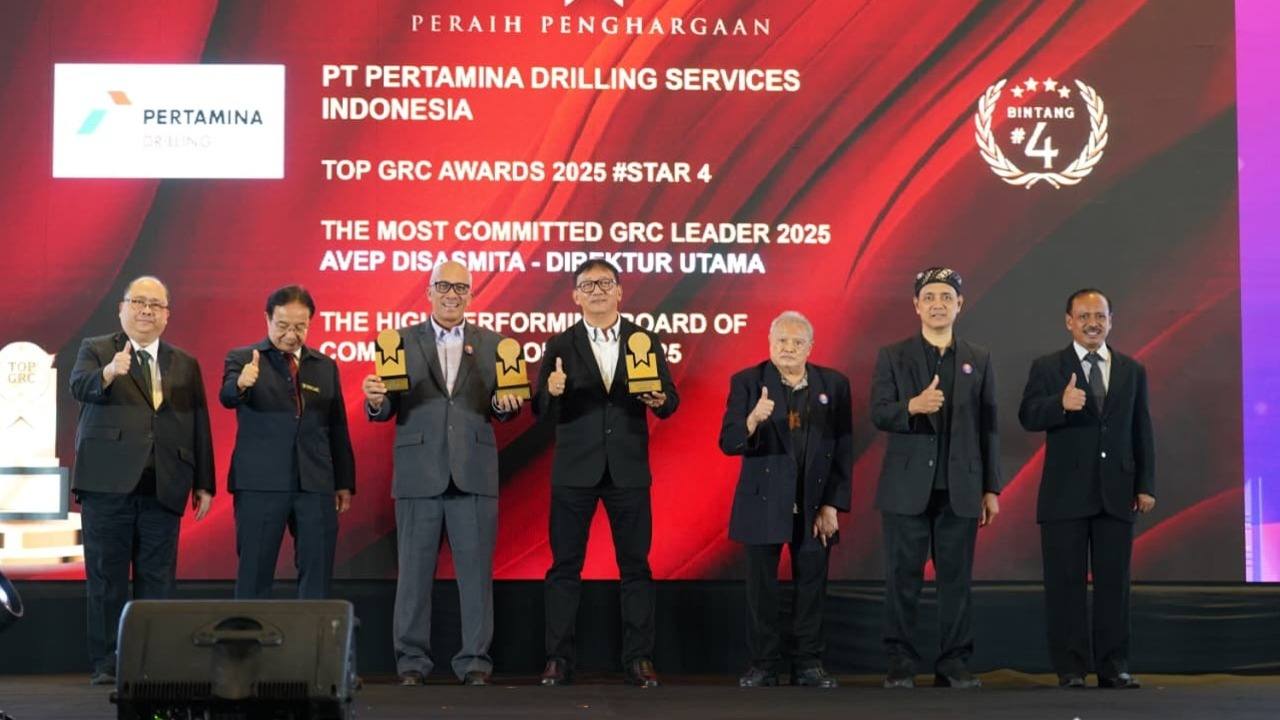 Pertamina Drilling Raih Tiga Penghargaan Bergengsi di TOP GRC Awards 2025