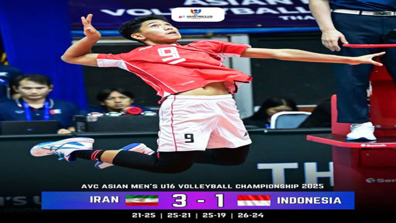 AVC U16 2025: Indonesia Takluk dari Iran 1-3