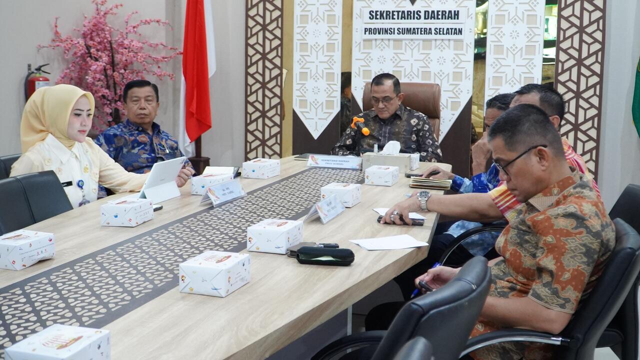 Sekda Sumsel Edward Candra Hadiri Rakor Perluasan Piloting Digitalisasi Perlindungan Sosial 2026