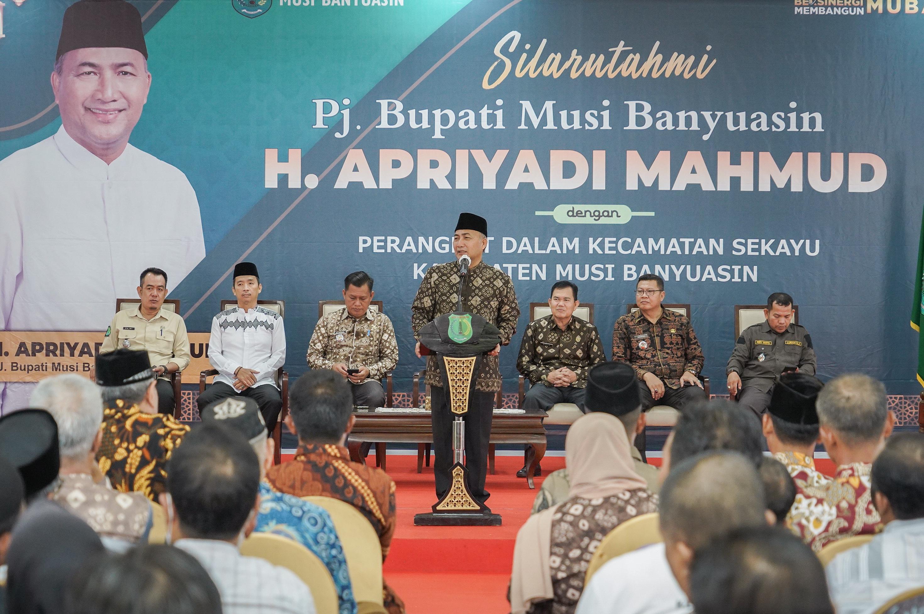 Pj Bupati Apriyadi Bakal Naikan Insentif RT RW dan Kadus di Muba