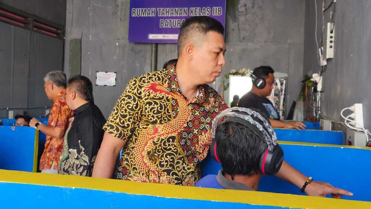 Karutan Bersama Jajaran Tinjau Kelancaran Pelayanan Wartelsuspas di Rutan Baturaja
