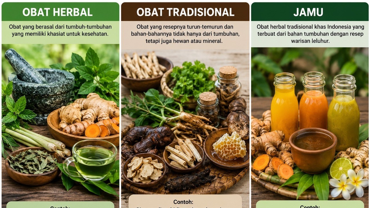 Serupa Tapi Tak Sama, Ini Perbedaan Obat Herbal, Obat Tradisional dan Jamu