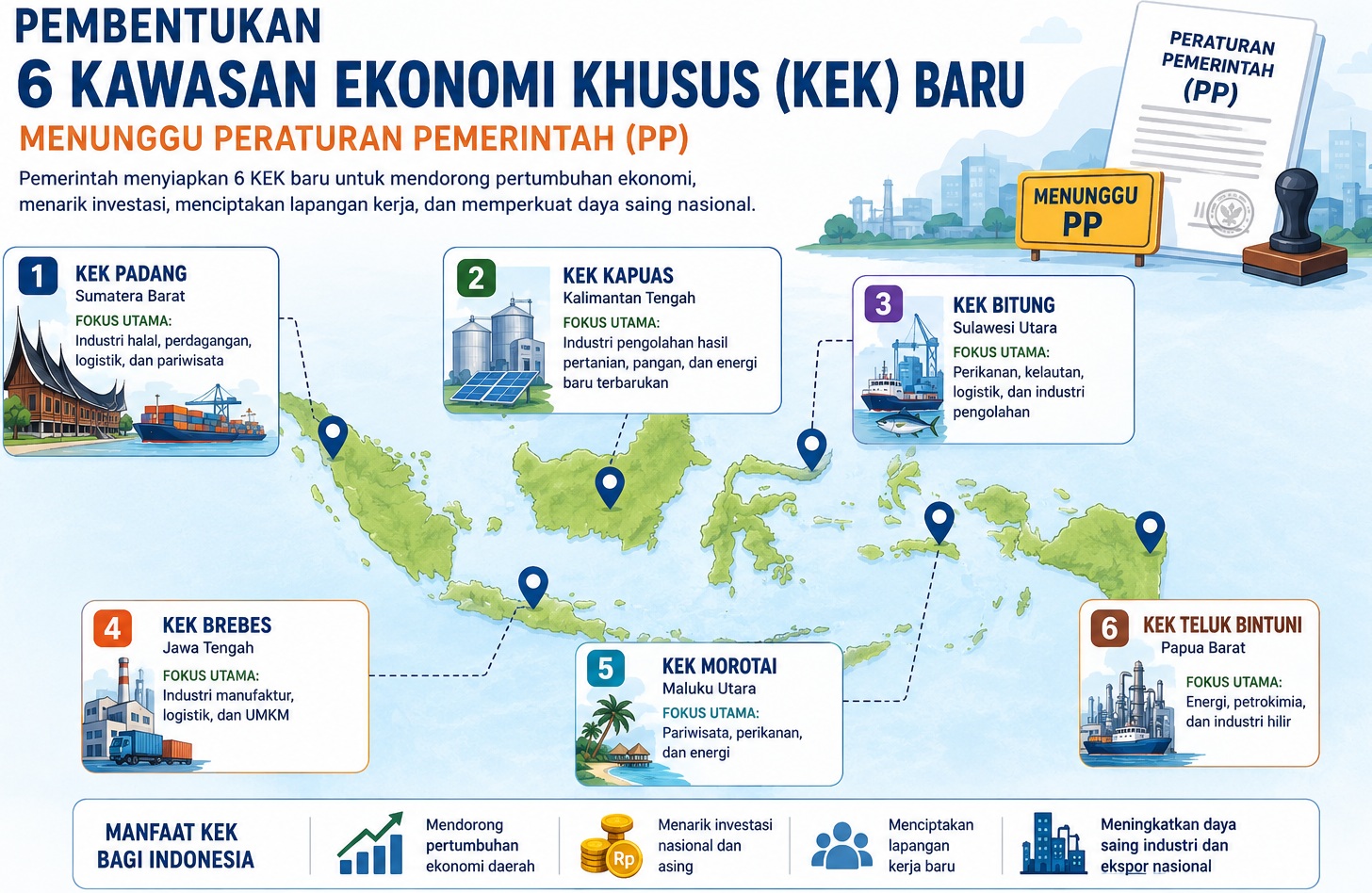 Pembentukan 6 KEK Baru Masih Menunggu Persetujuan PP, Pemerintah Klaim Iklim Investasi Di Indonesia Masih Mena