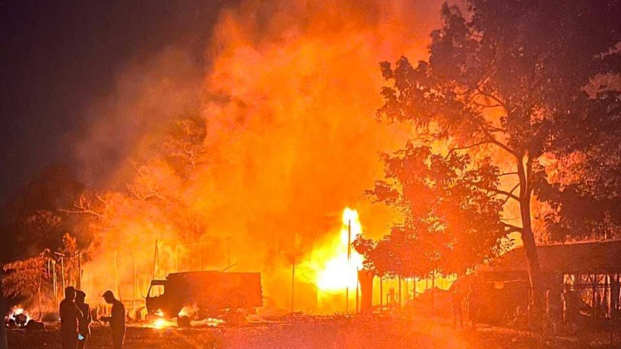 Lokasi Illegal Refinery di Babat Toman Muba Diduga Terbakar