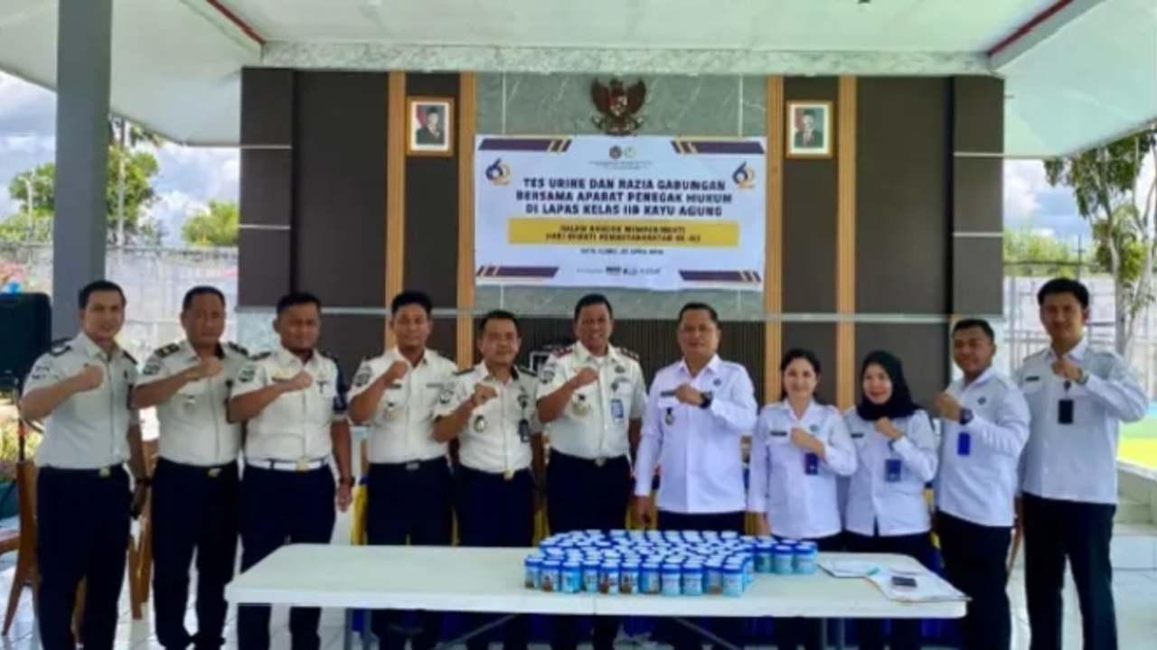 Perketat Pencegahan Narkoba, BNNK OKI Tes Urine Massal di Lapas Kayuagung