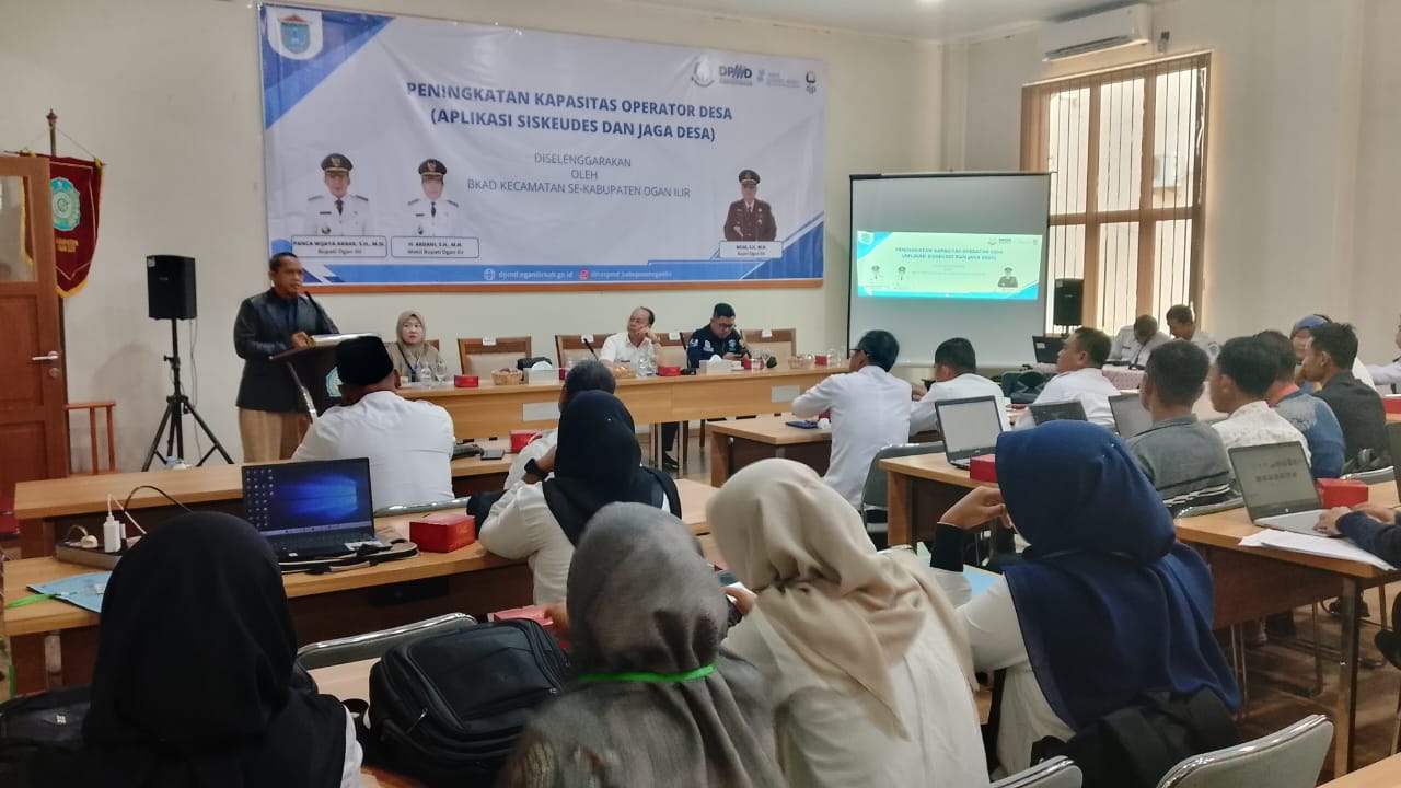 Operator dan Kades di OI Ikut Pelatihan aplikasi Siskeudes Non-Tunai dan Jaga Desa