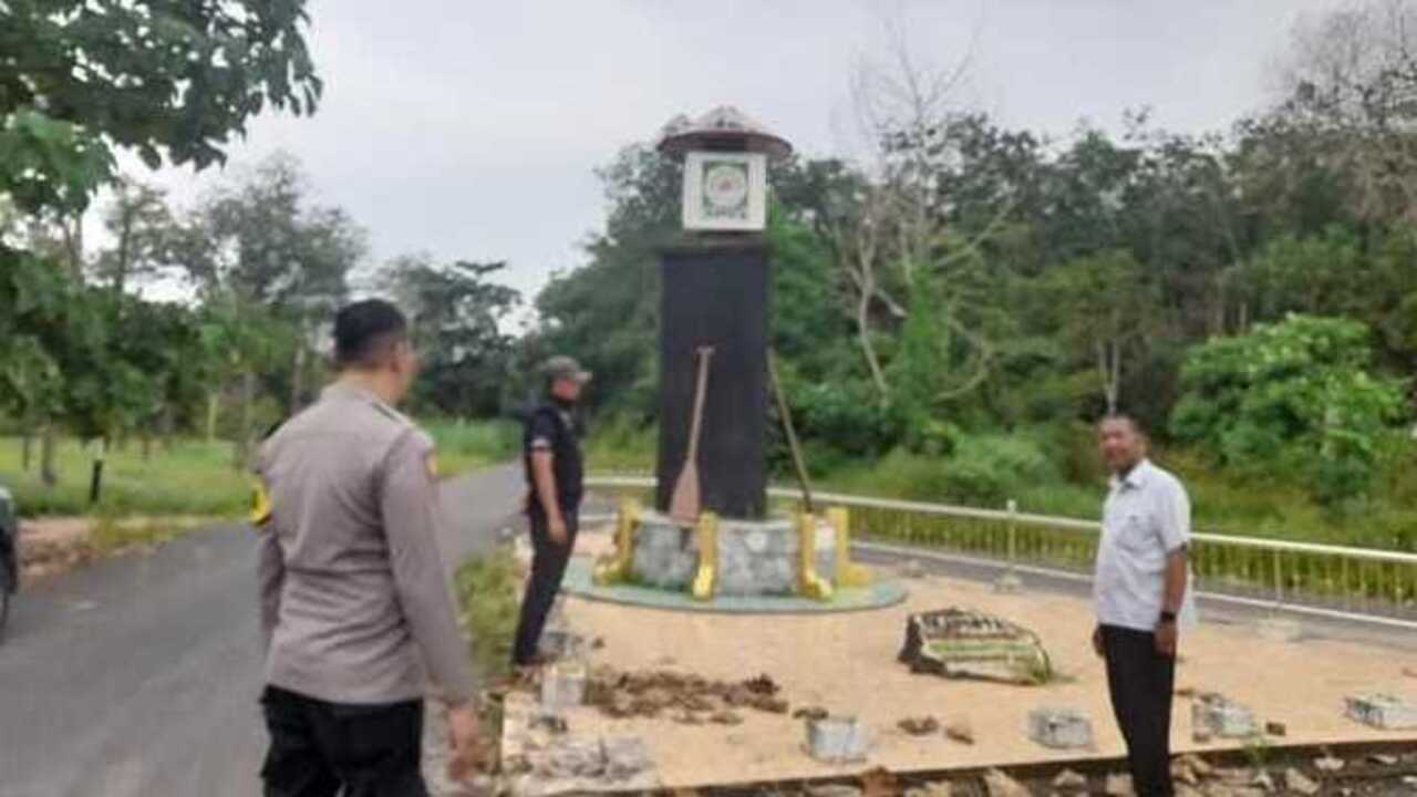 Miris! Pagar Tugu Kebanggaan Keluarga Pegagan di Ogan Ilir di Gondol Maling, Ini Harapan Warga