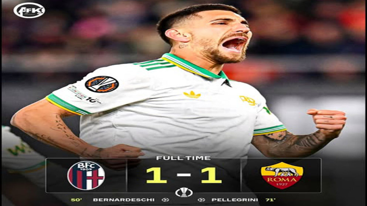 Hasil Liga Europa: Duel Sengit Bologna vs Roma Tuntas 1-1.
