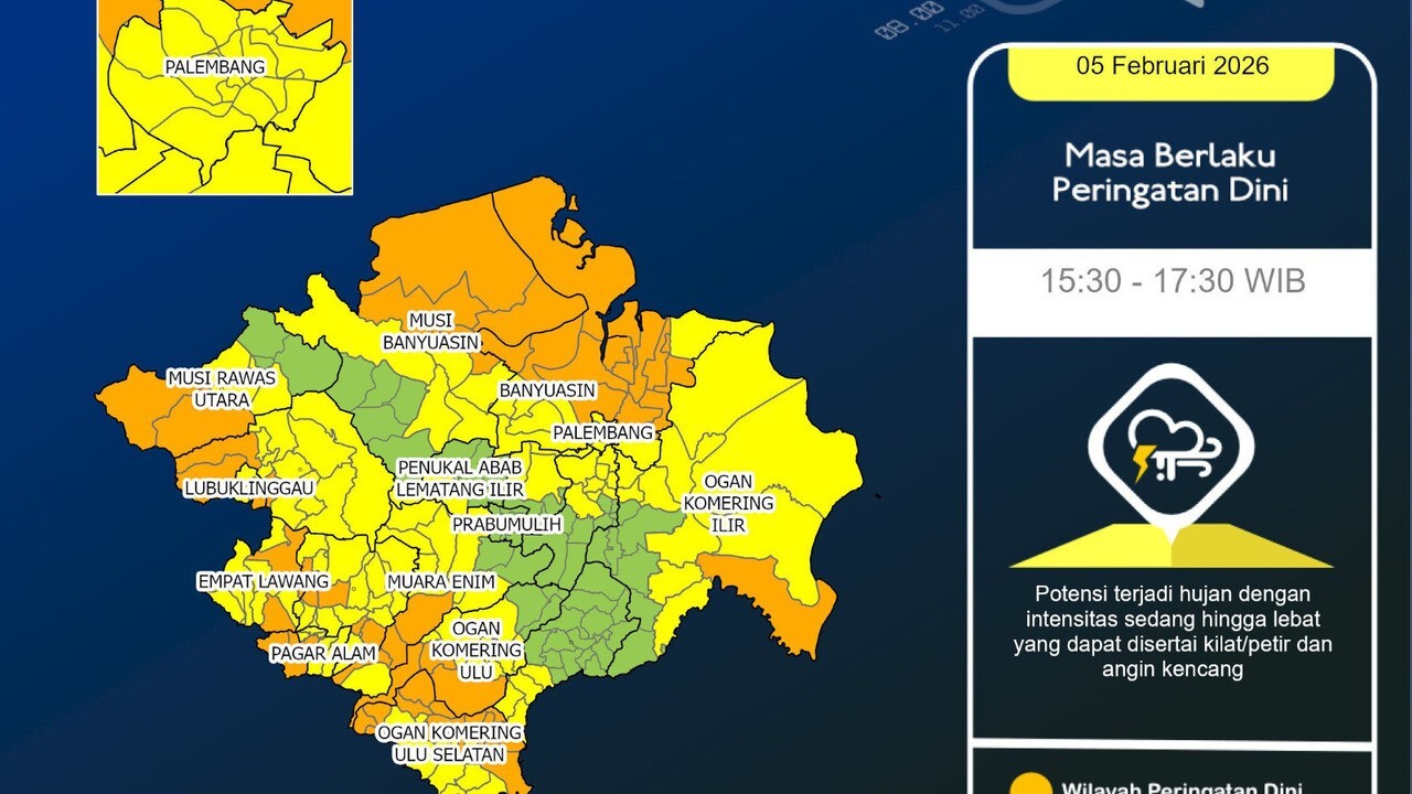 Waspada Hujan Sedang dan Petir