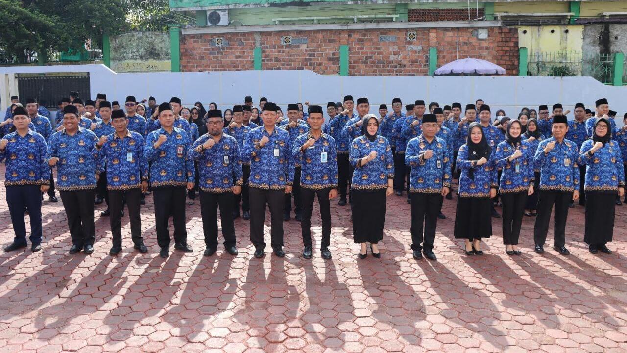 Kanwil Kemenkum Sumsel Gelar Upacara Peringatan Hari KORPRI ke-54 Tahun 2025