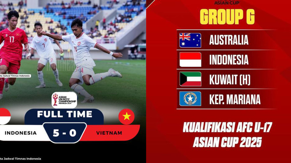 Indonesia U16 Sukses Tundukkan Vietnam U16 dengan Skor 5-0, selanjutnya Kualifikasi Piala Asia U17 di Kuwait