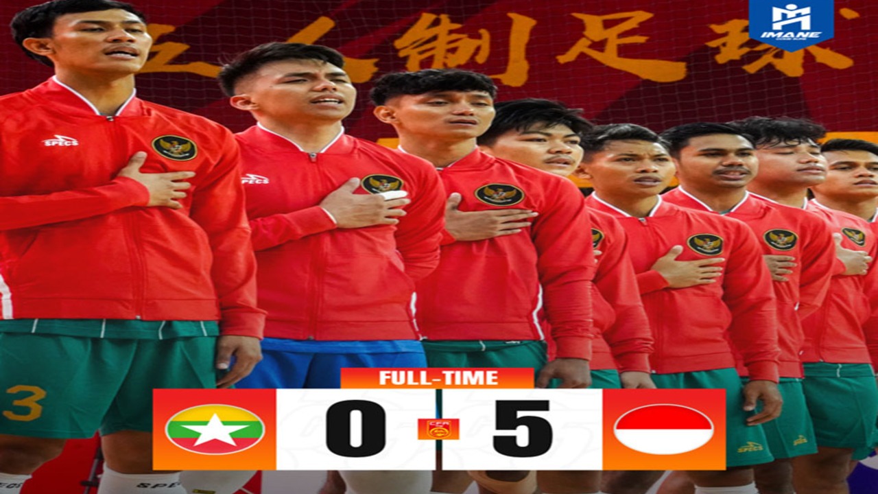 Timnas Futsal Indonesia Raih Kemenangan Kedua, Myanmar Dibungkam 5-0 di China