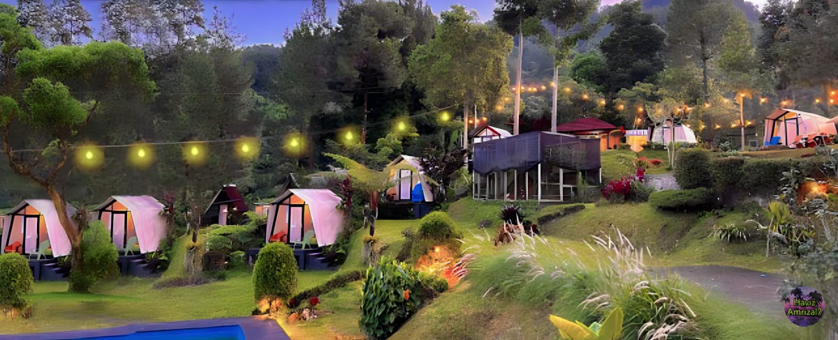 D'Paseban Puncak Bogor, Glamping yang Harga Sewanya Murah dan Viewnya Keren Banget