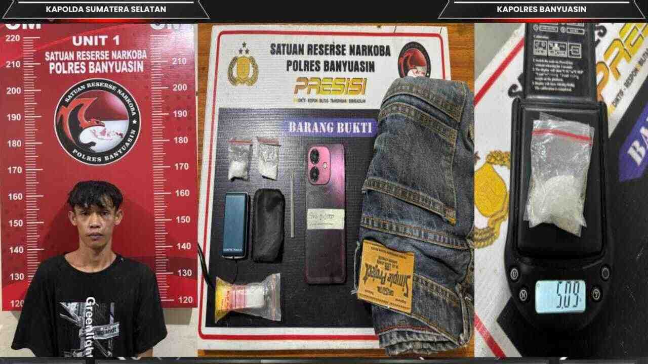 Perangi Narkoba, Satresnarkoba Polres Banyuasin Ringkus Dua Pengedar Sabu di Talang Kelapa