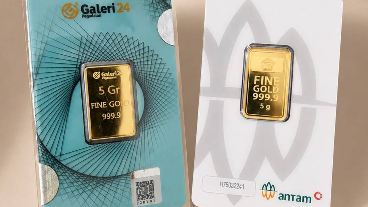 Sempat Menguat, Harga Emas Antam Hari Ini Anjlok Rp 25.000 per Gram