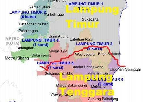 2 Opsi Nama Kabupaten Daerah Otonomi Baru Pemekaran Kabupaten Lampung Timur Provinsi Lampung