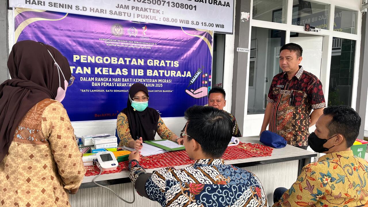 Rutan Baturaja Gelar Pengobatan Gratis Untuk Warga Binaan