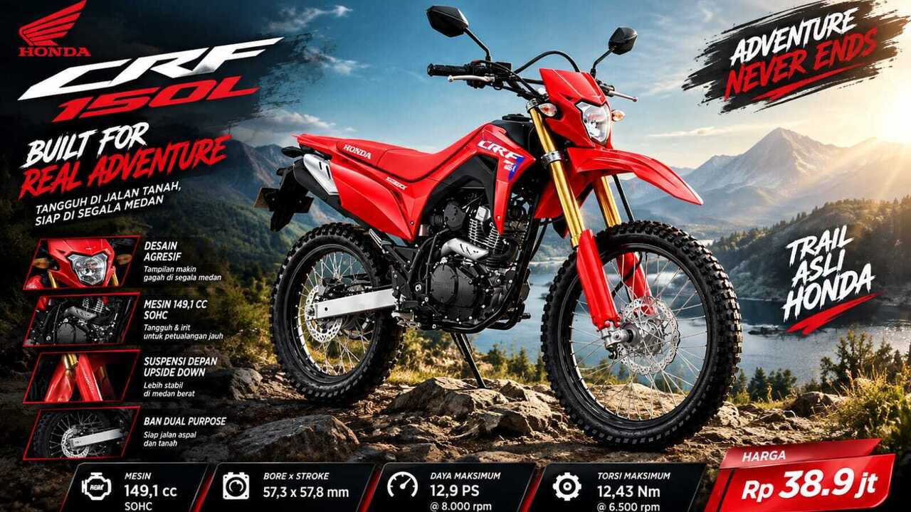 CRF150 Bisa Lebih Buas, Tapi Honda Pilih Mesin Ini! Ternyata Alasannya. 