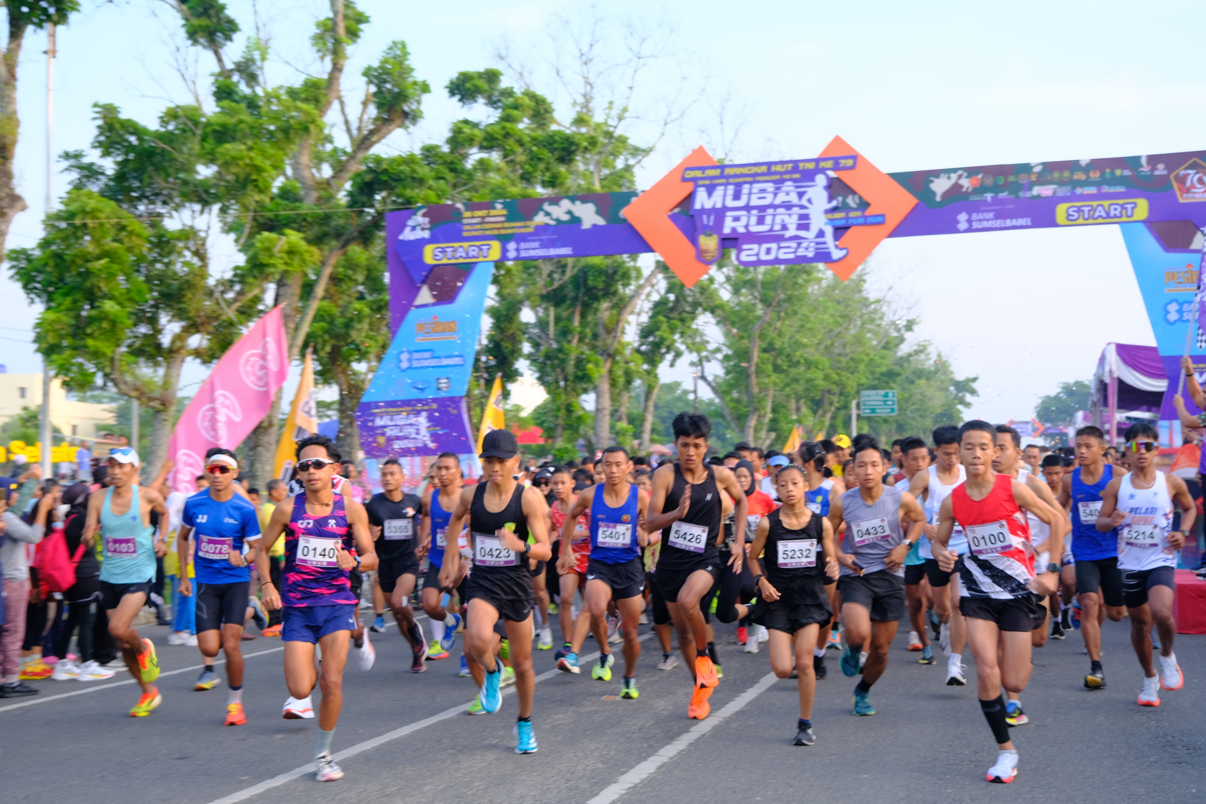 HUT TNI ke-79 di Muba Berlangsung Meriah dengan Gelaran Muba RUN 2024