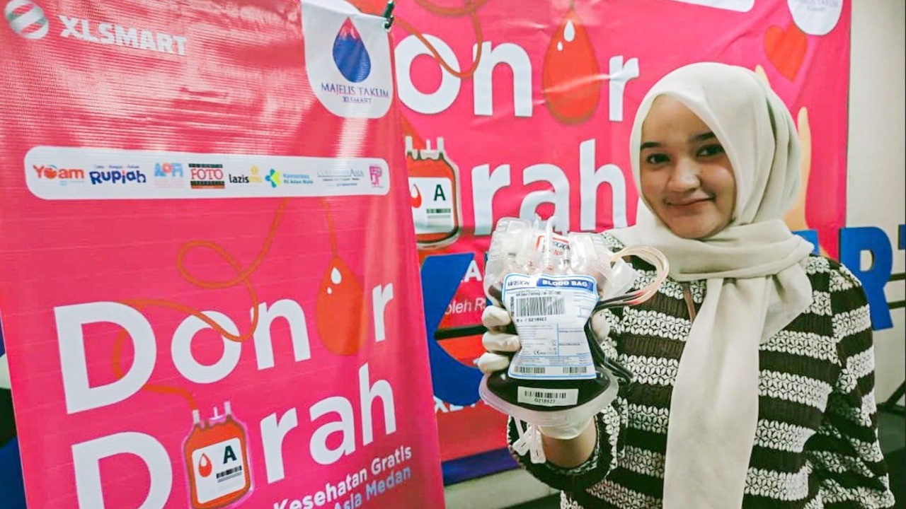 XLSMART Gelar Donor Darah dan Pemeriksaan Kesehatan Gratis  di Medan