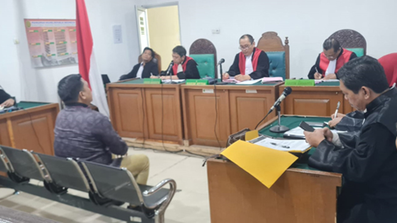 Antoni Ahyar Dihadirkan Dalam Sidang Tipikor Panwaslu OKI Sebagai Saksi Meringankan